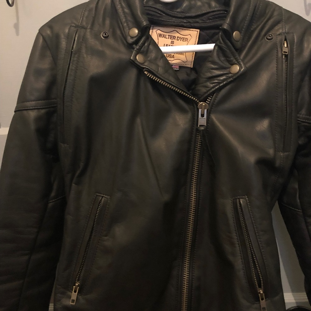 Walter Dyer soft black leather jacket